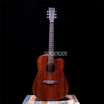 N500D 41 Inch 6 Húrok Akusztikus Folk-Gitár Kezdőknek Gyakorlat Guitarra Fa Gitár Táska Hangszer Szerető 1DB