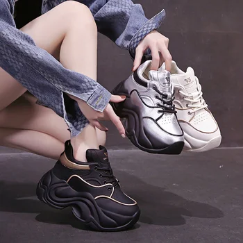 Női Cipők Nyári 2023 Cipő, Platform Női Tenisz Nő-cipő, Új, Vastag Talp Divat Oktatók Rózsa Magas Szalag Autum