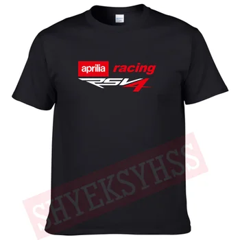 Férfi T-Shirt Motorsport olasz Motorkerékpár RSV4 Nyomtatott póló, Férfi póló, 100% Pamut O-Nyakú, Rövid Ujjú